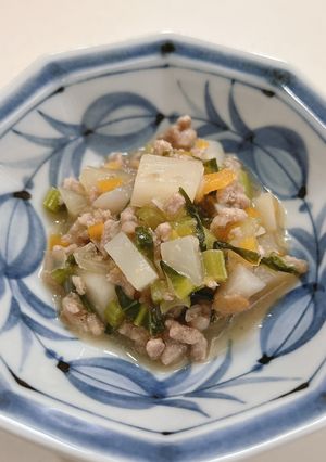 幼児食　かぶとひき肉のあんかけ-レシピのメイン写真