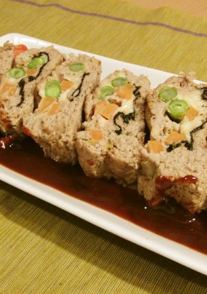 海苔チーズのミートローフ-レシピのメイン写真