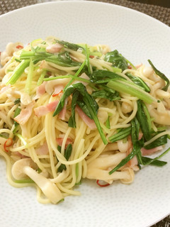 【糖質0g麺】青菜のペペロンチーノ-レシピのメイン写真