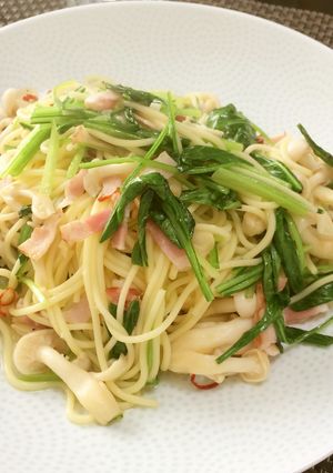 【糖質0g麺】青菜のペペロンチーノ-レシピのメイン写真