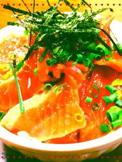 旨♡サーモンの漬け丼-レシピのメイン写真