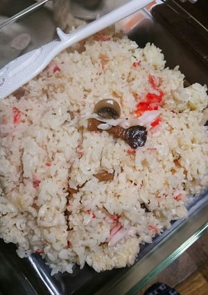 パスタソースで簡単!かにときのこのピラフ-レシピのメイン写真