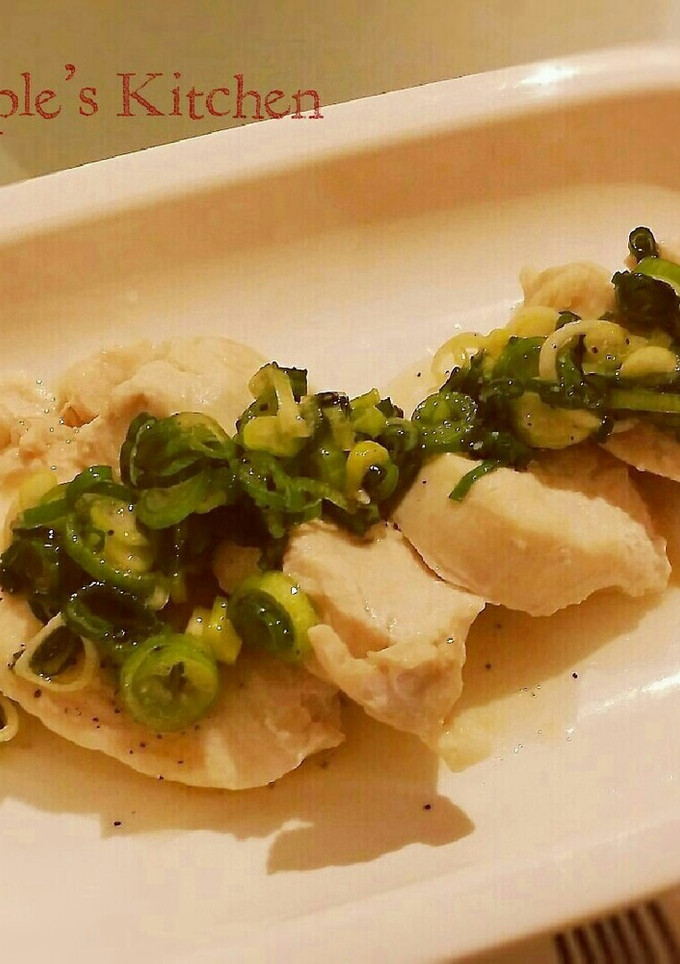 蒸し鶏のネギ塩ダレ-レシピのメイン写真