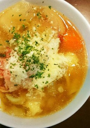 お豆の煮汁で作るスープ-レシピのメイン写真