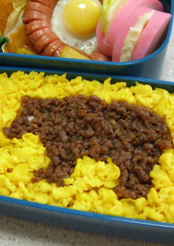 抜き型で簡単☆動物そぼろ弁当♪-レシピのメイン写真