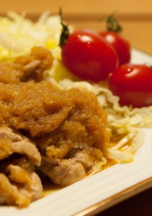 簡単！豚モモみぞれショウガ焼き-レシピのメイン写真