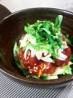 超簡単☆焼肉のタレでお刺身ユッケ-レシピのメイン写真