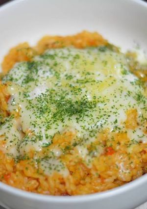 ずぼら流ミートソースリゾット風炊飯器めし-レシピのメイン写真