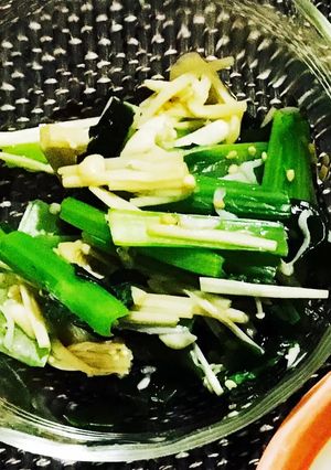 和え物◎ワカメ小松菜エノキしらすの和え物-レシピのメイン写真