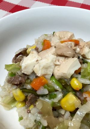 幼児食☆すき焼き残りでレタスチャーハン-レシピのメイン写真