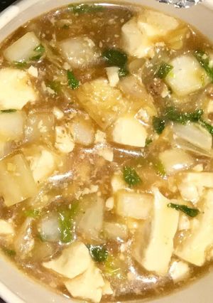 煮物◎白菜セロリ入り麻婆豆腐-レシピのメイン写真