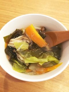 野菜たっぷり梅スープ-レシピのメイン写真