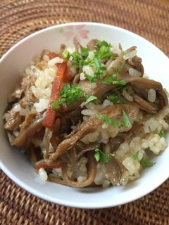 簡単‼️舞茸・ゴボウ・生姜の混ぜご飯-レシピのメイン写真