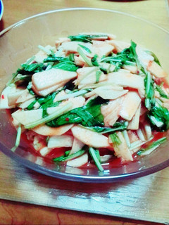 簡単おかず! 長芋と水菜のキムチあえ-レシピのメイン写真
