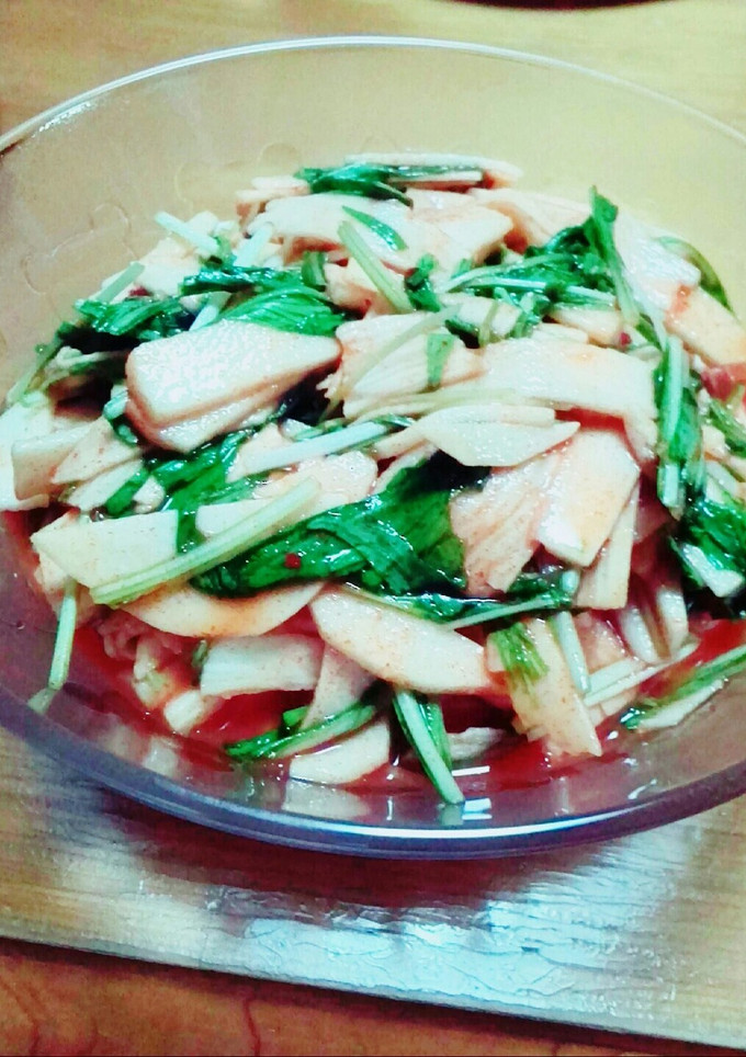 簡単おかず！　長芋と水菜のキムチあえ-レシピのメイン写真