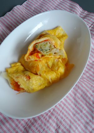 餃子deとろ～りチーズオムレツ♪-レシピのメイン写真