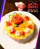 手抜きで簡単！ちらし寿司のケーキ