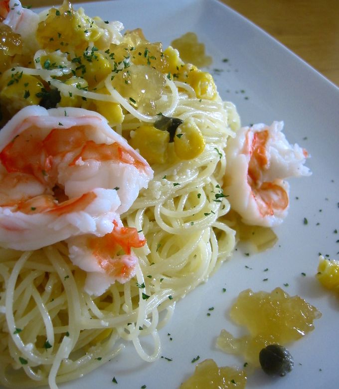 コンソメゼリーdeエビ冷製パスタ☆-レシピのメイン写真