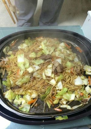 ホットプレート★焼き肉そば(やきそば)-レシピのメイン写真
