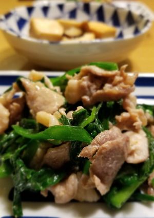 豚こまとニラの酢味噌和え-レシピのメイン写真
