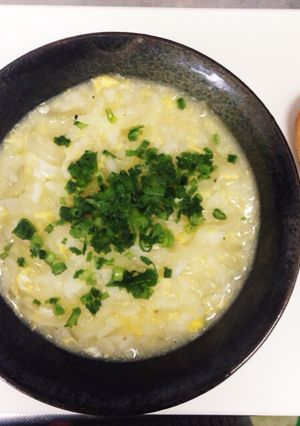簡単♪玉ねぎと卵の中華風雑炊-レシピのメイン写真