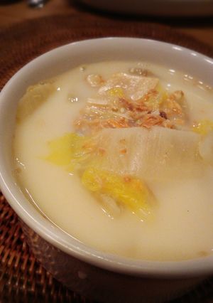 鮭の水煮缶で！白菜と大根のミルクスープ☆-レシピのメイン写真