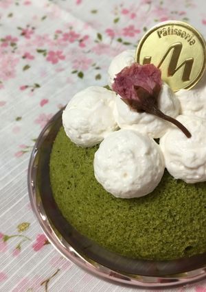 桜と抹茶の小さなケーキ-レシピのメイン写真