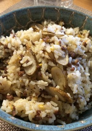 簡単！ごぼうとひき肉のチャーハン-レシピのメイン写真