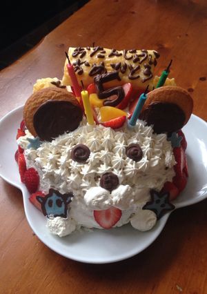 バースデーケーキ・ドーム型わんちゃん-レシピのメイン写真