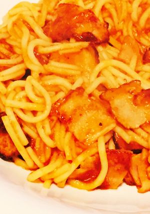 糖質制限◆糖質0麺で簡単ナポリタン-レシピのメイン写真