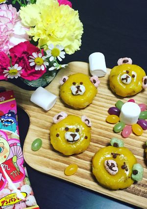ひな祭りに！まろやかくまスイートポテト-レシピのメイン写真