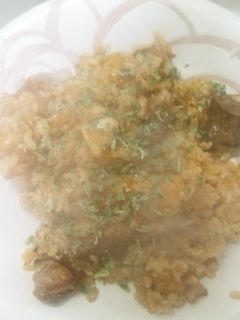 焼き肉のタレの具だくさんピラフ!元気回復-レシピのメイン写真