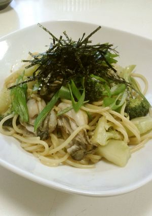 ﾌﾗｲﾊﾟﾝ１つﾊﾟｽﾀ　牡蠣ｵｲﾙ-レシピのメイン写真
