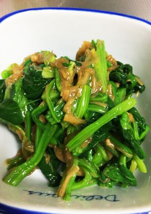 すぐ出来る!ほうれん草となめ茸の和え物-レシピのメイン写真
