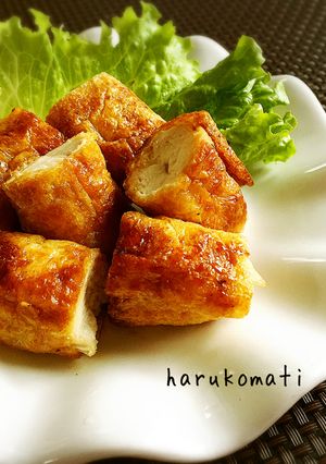 鶏ささみの油揚げ巻き☆お弁当おかず-レシピのメイン写真