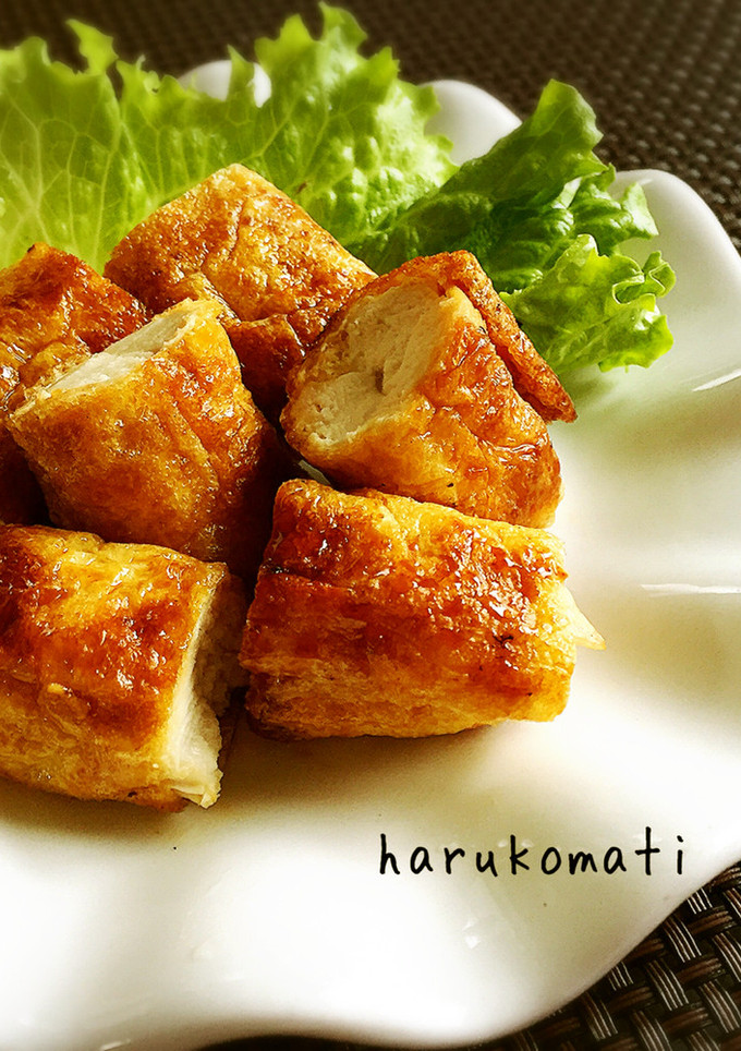 鶏ささみの油揚げ巻き☆お弁当おかず-レシピのメイン写真