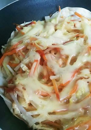 野菜たっぷり ヘルシー餃子ピザ-レシピのメイン写真