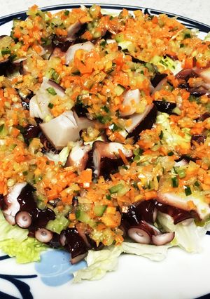 塩麹レモンで作るタコのカルパッチョ-レシピのメイン写真