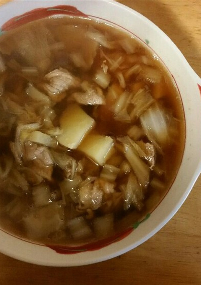 豚肉と白菜とじゃがいもの煮物-レシピのメイン写真