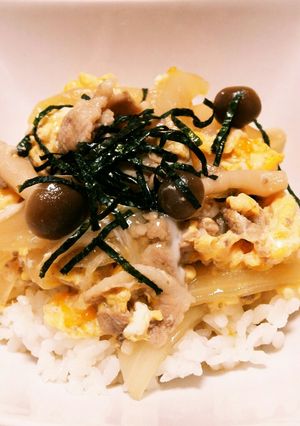 ⚫とろっと卵の豚丼(鶏肉で親子丼OK)-レシピのメイン写真