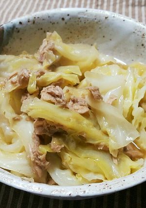 キャベツとツナ煮物〜調味料2つだけ第6弾-レシピのメイン写真