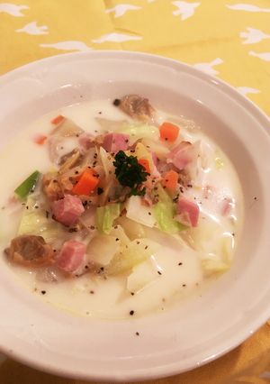 クラムチャウダー 缶(簡)単！生クリーム-レシピのメイン写真