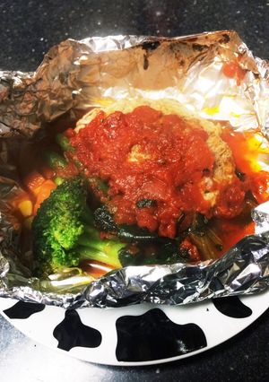 ヘルシー簡単トマトチーズハンバーグ☆-レシピのメイン写真