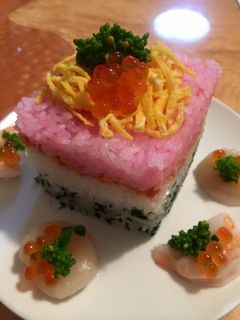 ひな祭り♪ひし型三色寿司♡-レシピのメイン写真