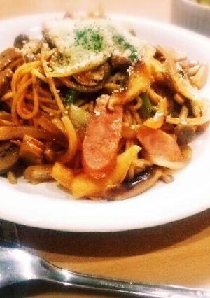 ３種のきのこナポリタン♪-レシピのメイン写真