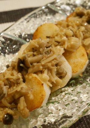 長芋のココナッツオイル焼き♡キノコソース-レシピのメイン写真