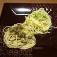 ドライトマトと蕗味噌のパスタ