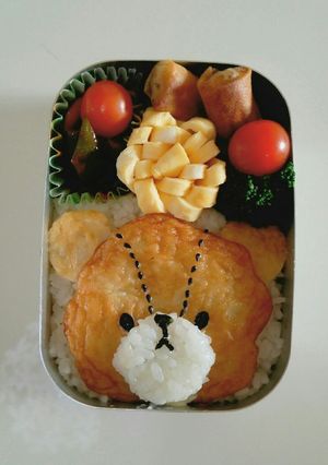 玉ねぎ天でジャッキー弁当☆キャラ弁-レシピのメイン写真