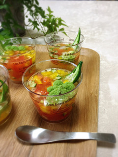 彩り野菜のコンソメゼリー寄せ-レシピのメイン写真
