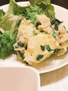 マヨ&苦味無し!菜の花入りポテトサラダ-レシピのメイン写真